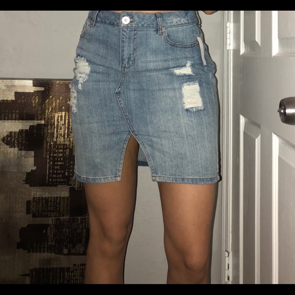 NWT Decree Denim Mini Skirt